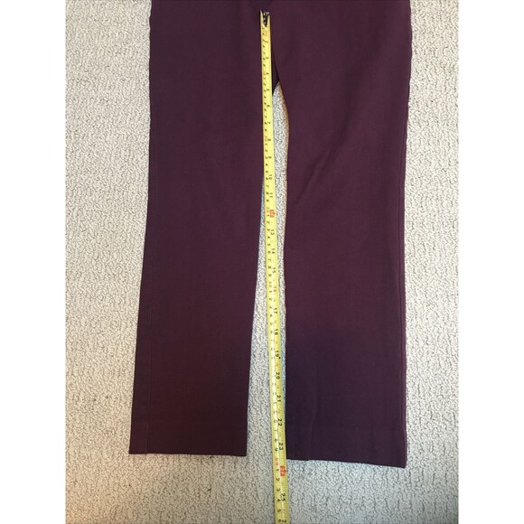 Ann Taylor Loft Marisa Cropped 6P Burgundy Capri Pants - Picture 4 of 6